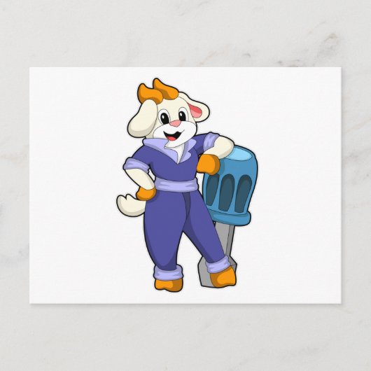 Geit als Mechanicien met Schroevendraaier Briefkaart (Voorkant)