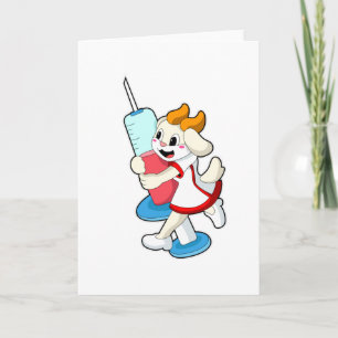 Geit als verpleegster bij vaccinatie met spuit kaart