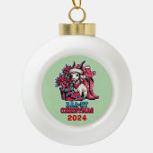 Geit Baa-rig Kerstfeest  Keramische Bal Ornament (Voorkant)