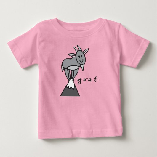 Geit Baby Top of T-Shirt (met onderbasis) (Voorkant)