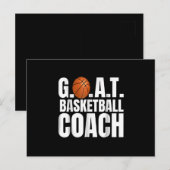 Geit Basketbal Coach Cadeau Uitnodiging Briefkaart (Voorkant / Achterkant)