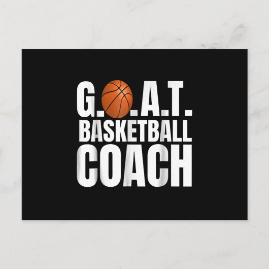 Geit Basketbal Coach Cadeau Uitnodiging Briefkaart (Voorkant)