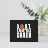 Geit Basketbal Coach Cadeau Uitnodiging Briefkaart (Staand voorkant)