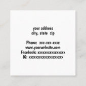 Geit bij een hek vierkante visitekaartje (Achterkant)