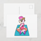 Geit bij Yoga op Yoga mat Briefkaart (Voorkant / Achterkant)