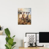 Geit Boerderij Animal Art Print Poster (Thuiskantoor)