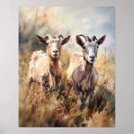 Geit Boerderij Animal Art Print Poster