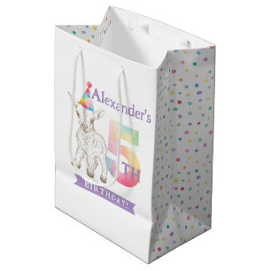 Geit Boerderij Animal Pastel 5e verjaardag Gift Ba Medium Cadeauzakje