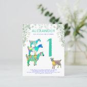 Geit Boerderij Animal Wild Een verjaardagsfeestbud (Staand voorkant)