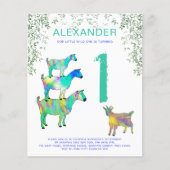 Geit Boerderij Animal Wild Een verjaardagsfeestbud (Voorkant)