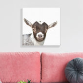 Geit boerderij peekaboo foto canvas afdruk (Insitu (Woonkamer))