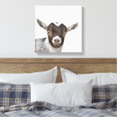 Geit boerderij peekaboo foto canvas afdruk (Insitu (Slaapkamer))