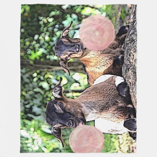 GEIT | Bubblegum Baby Goats van GetYerGoat™ Fleece Deken (Voorkant)