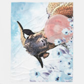 GEIT|Bubblegum Waterverf Geitenbloemen GetYerGoat™ Fleece Deken (Voorkant)