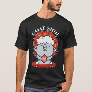 Geit Chinees sterrenbeeld Mannen zwart T-shirt