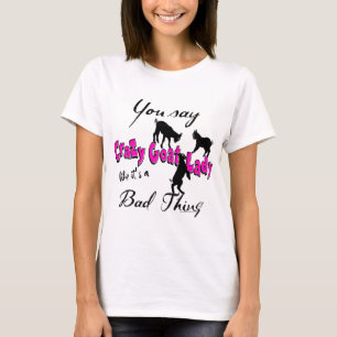 GEIT   Crazy Goat Lady Hot Pink T-shirt