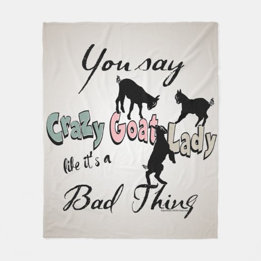 GEIT | Crazy Goat Lady van GetYerGoat™ Fleece Deken (Voorkant)