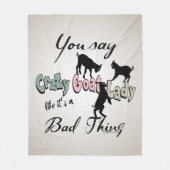 GEIT | Crazy Goat Lady van GetYerGoat™ Fleece Deken (Voorkant)