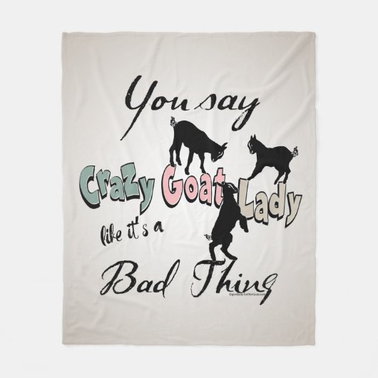 GEIT | Crazy Goat Lady van GetYerGoat™ Fleece Deken (Voorkant)