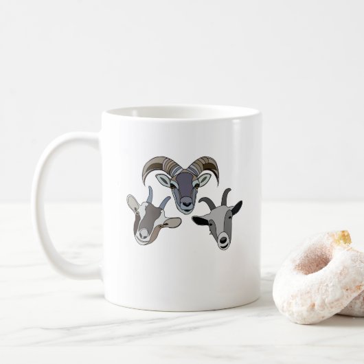 Geit Dier Grappige Geit Koffiemok (Met donut)