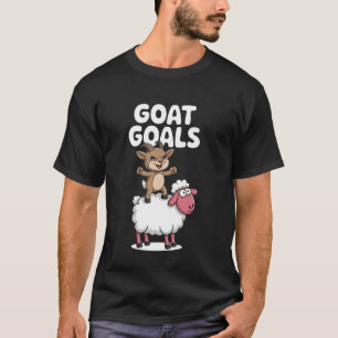 GEIT Doelen Grappige Geit en Schaap Cartooneske Bo T-shirt