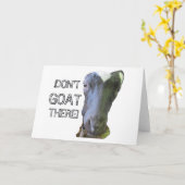 GEIT "DON'T GOAT THERE" Wenskaart Kaart (Gele Bloem)