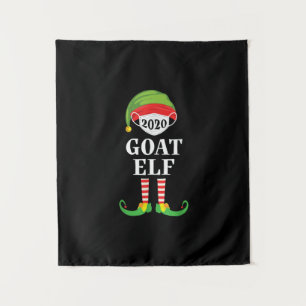 Geit Elf Matching kerstgroep Familie Wandkleed