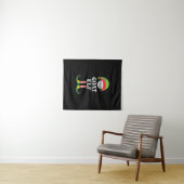 Geit Elf Matching kerstgroep Familie Wandkleed (In Situ (horizontaal))