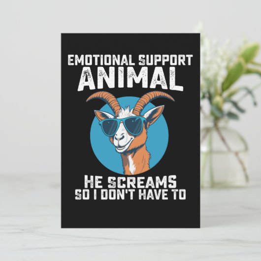 Geit Emotionele Ondersteuning Dier hij schreeuwt D Kaart (Staand voorkant)