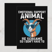 Geit Emotionele Ondersteuning Dier hij schreeuwt D Kaart (Voorkant / Achterkant)