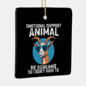 Geit Emotionele Ondersteuning Dier hij schreeuwt D Keramisch Ornament (Rechts)