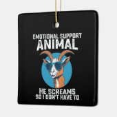 Geit Emotionele Ondersteuning Dier hij schreeuwt D Keramisch Ornament (Links)