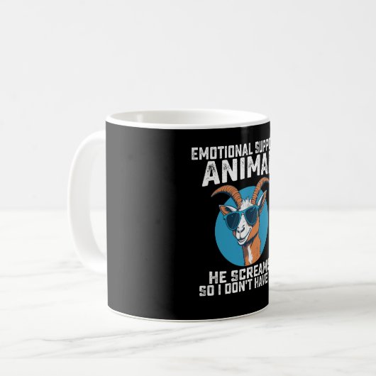 Geit Emotionele Ondersteuning Dier hij schreeuwt D Koffiemok (Voorkant links)