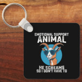 Geit Emotionele Ondersteuning Dier hij schreeuwt D Sleutelhanger (Voorkant)