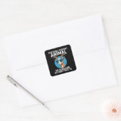 Geit Emotionele Ondersteuning Dier hij schreeuwt D Vierkante Sticker (Envelop)