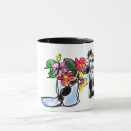 Geit en bloemen  mok