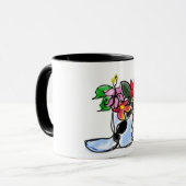 Geit en bloemen  mok (Voorkant links)