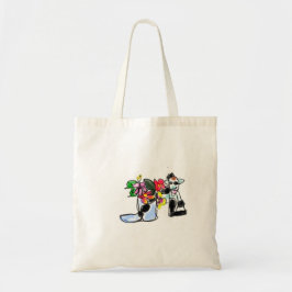 Geit en bloemen  tote bag