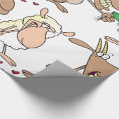 Geit en schaap in liefde cadeaupapier (Hoek)