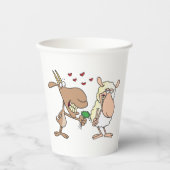 Geit en schaap in liefde papieren bekers (Voorkant)