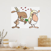 Geit en schaap in liefde poster (Keuken)