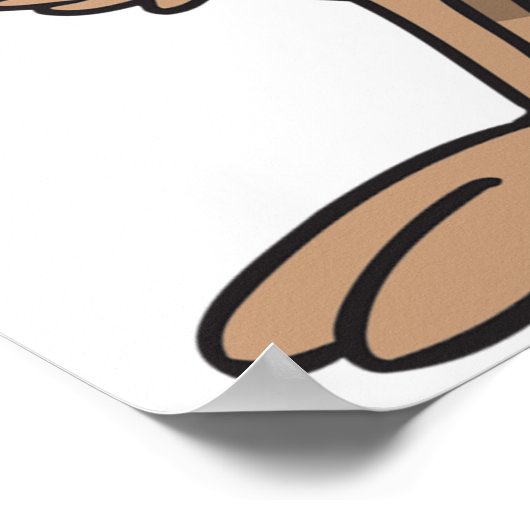 Geit en schaap in liefde poster (Hoek)