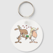 Geit en schaap in liefde sleutelhanger (Voorkant)
