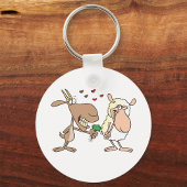 Geit en schaap in liefde sleutelhanger