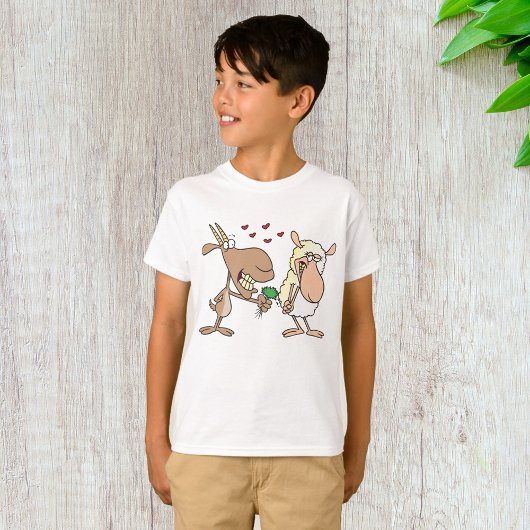 Geit en schaap in liefde t-shirt