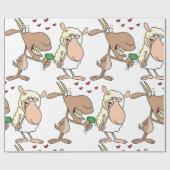 Geit en schaap verliefd cadeaupapier (Vlak)