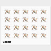 Geit en schaap verliefd vierkante sticker (Vel)