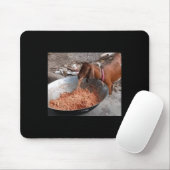 Geit eten spaghetti Sticker Muismat (Met muis)