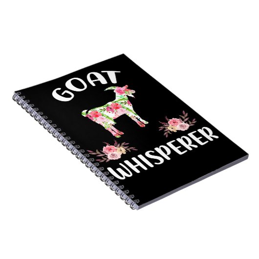 Geit Floral Goat Whisperer Bucks Expert Kind Capri Notitieboek (Rechterzijde)