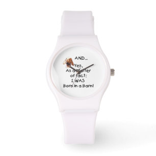 Geit geboren in een schuur horloge